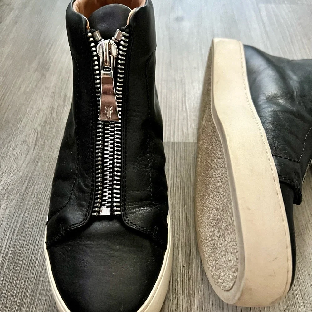 Lena by Frye double zip leather low top platform athletic shoes - Picture 4 of 10